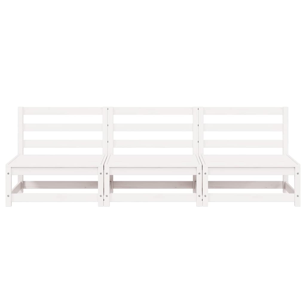 sofamoduler 3 stk 70x70x67 cm uden armlæn fyr hvid