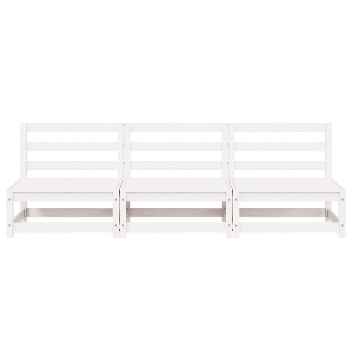sofamoduler 3 stk 70x70x67 cm uden armlæn fyr hvid
