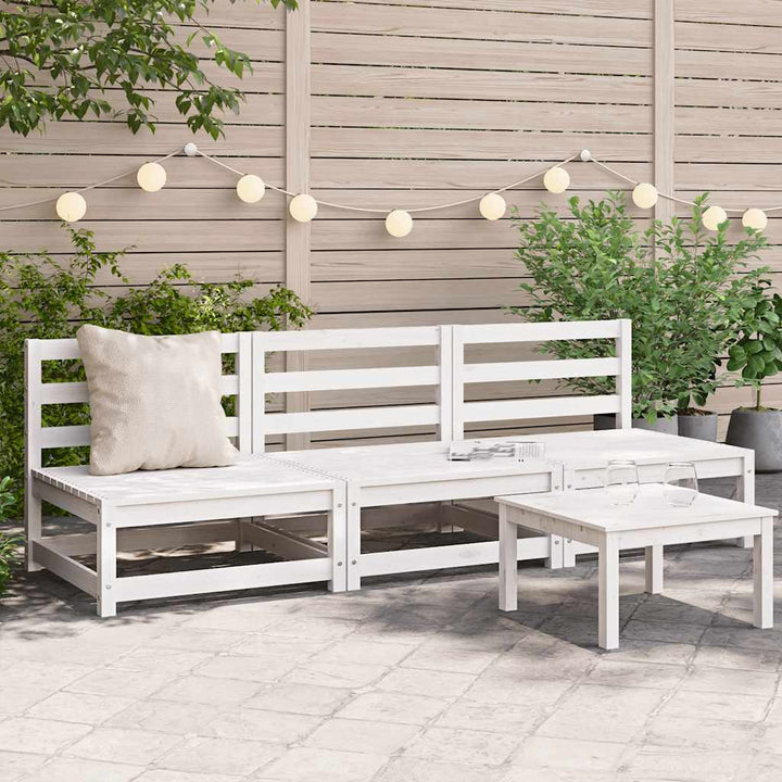 sofamoduler 3 stk 70x70x67 cm uden armlæn fyr hvid
