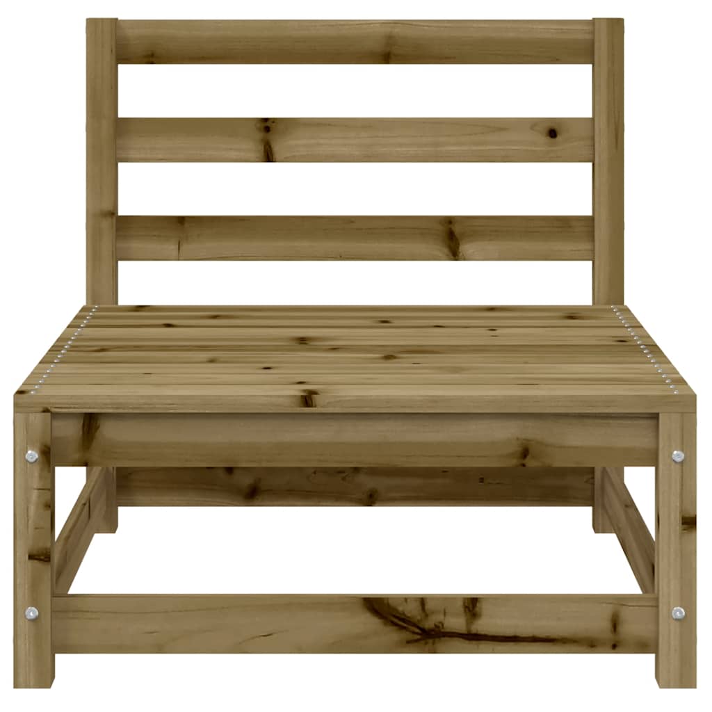 sofamodul 3 stk. 70x70x67 cm uden armlæn imprægneret fyrretræ