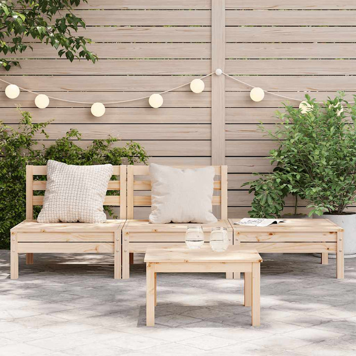 3-personers havesofa massivt fyrretræ
