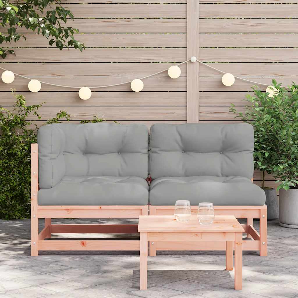 2-personers havesofa med hynder massivt douglasgran
