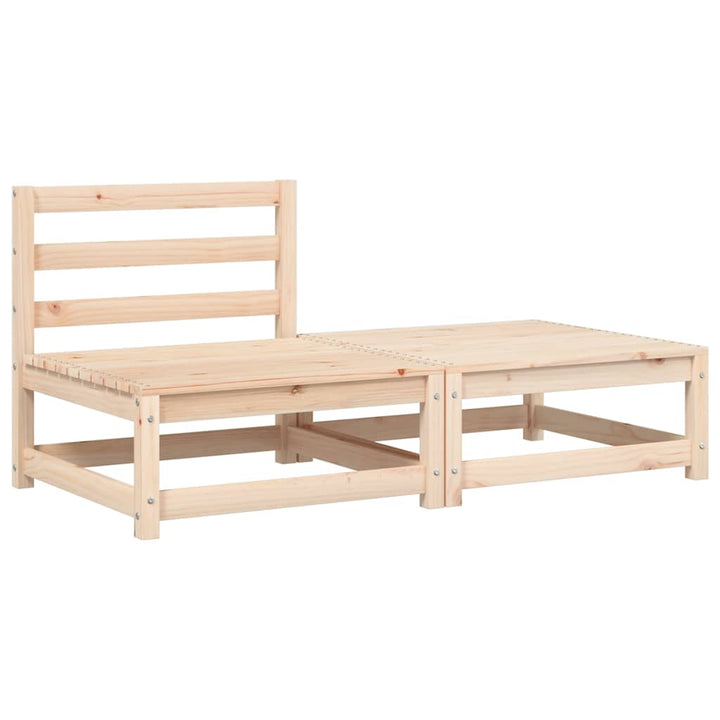 sofa med hynder og fodskammel uden armlæn