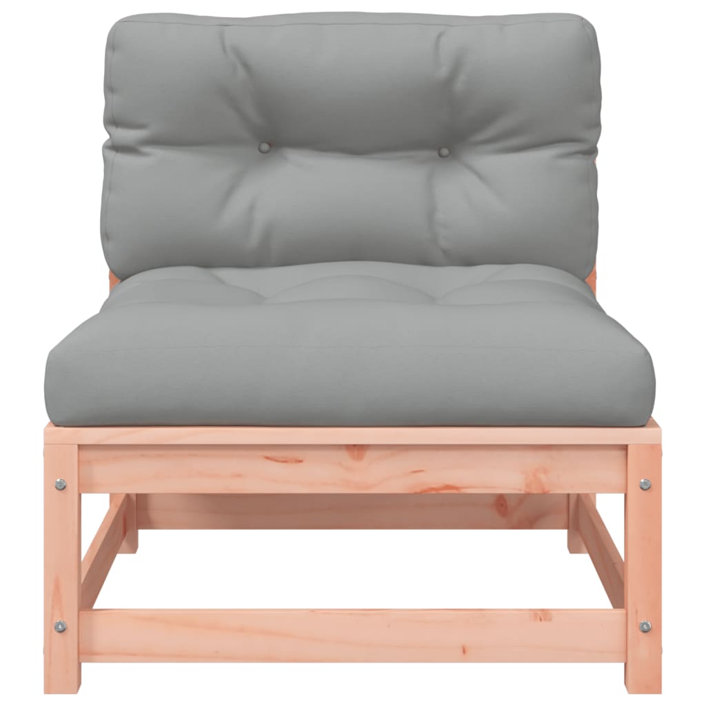 sofa med hynder og fodskammel uden armlæn