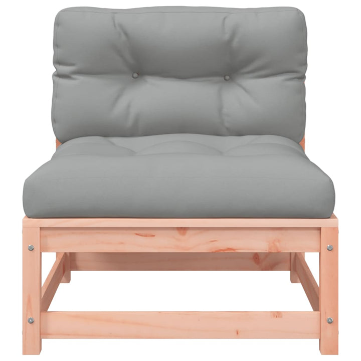 sofa med hynder og fodskammel uden armlæn