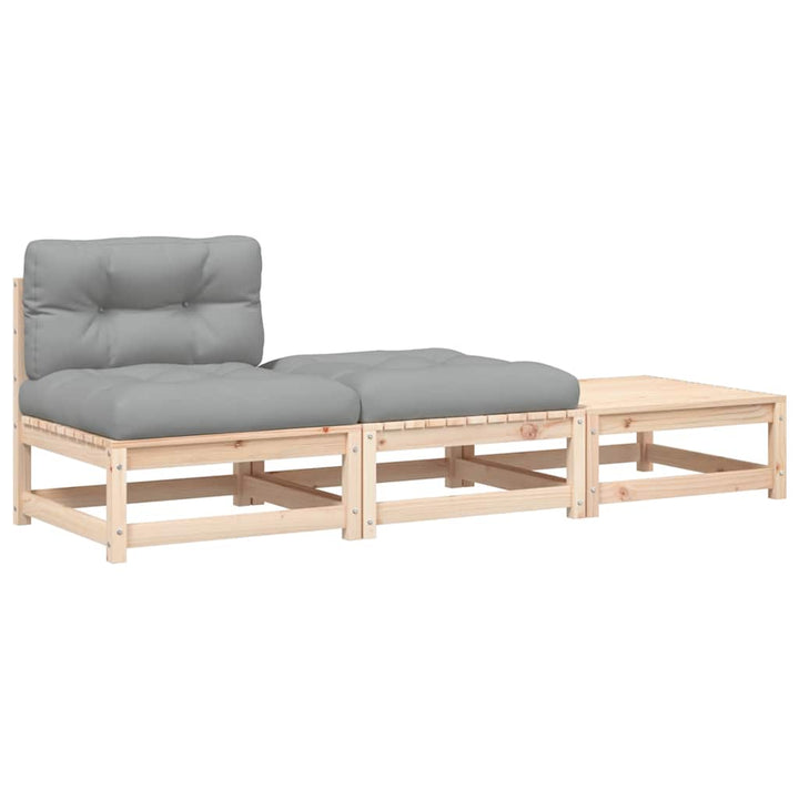 sofa med hynder og fodskamler uden armlæn