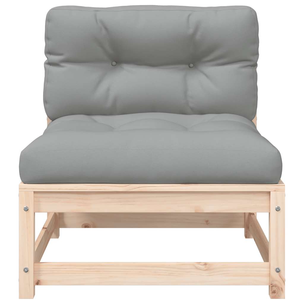 sofa med hynder og fodskamler uden armlæn