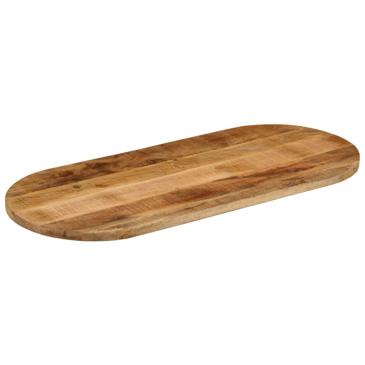 bordplade 100x50x3,8 cm oval massivt ru mangotræ