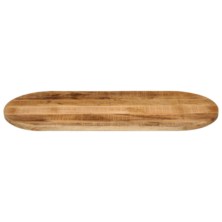 bordplade 100x50x3,8 cm oval massivt ru mangotræ