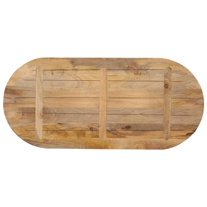bordplade 100x50x3,8 cm oval massivt mangotræ