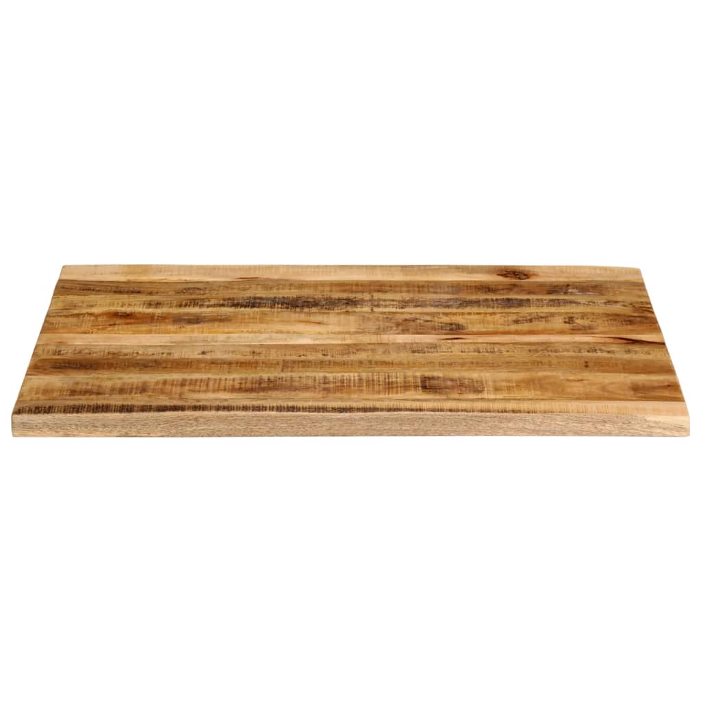 bordplade 100x80x2,5 cm naturlig kant massivt ru mangotræ