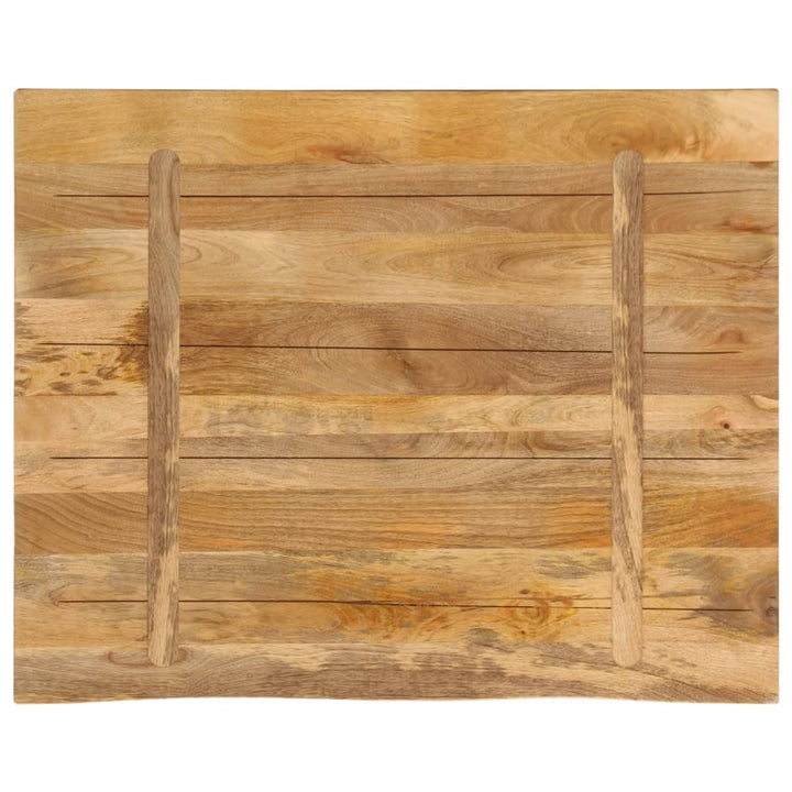 bordplade 100x80x2,5 cm naturlig kant massivt ru mangotræ