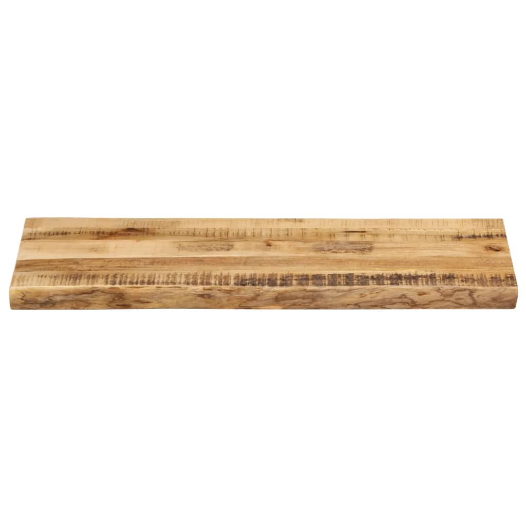 bordplade 100x40x3,8 cm naturlig kant massivt ru mangotræ