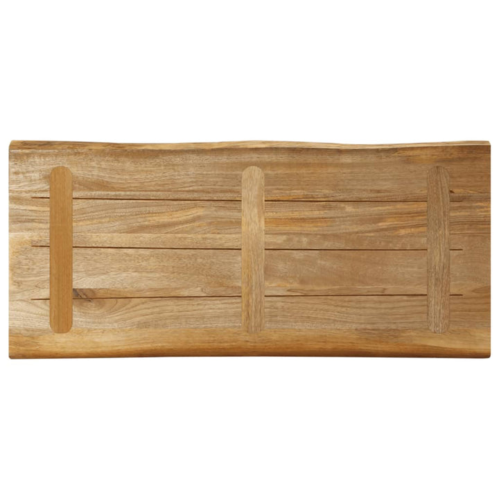 bordplade 100x40x3,8 cm naturlig kant massivt ru mangotræ