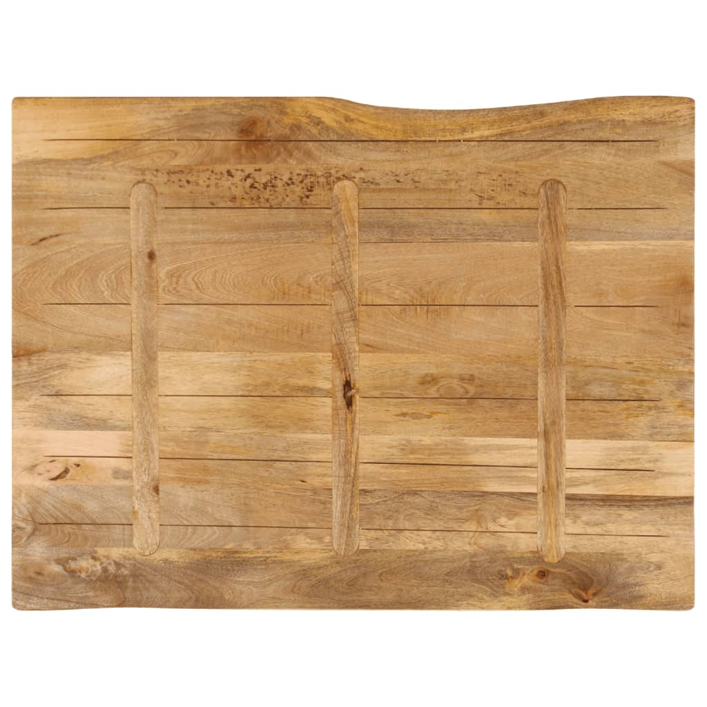 bordplade 100x80x2,5 cm naturlig kant massivt mangotræ