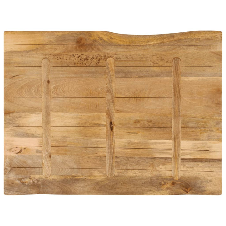 bordplade 100x80x2,5 cm naturlig kant massivt mangotræ