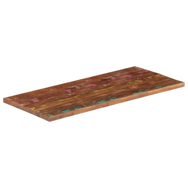 bordplade 100x60x2,5 cm rektangulær massivt genbrugstræ