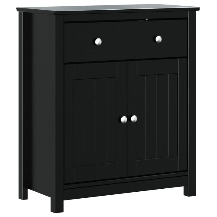 badeværelsesskab BERG 69,5x34x80 cm massivt fyrretræ sort