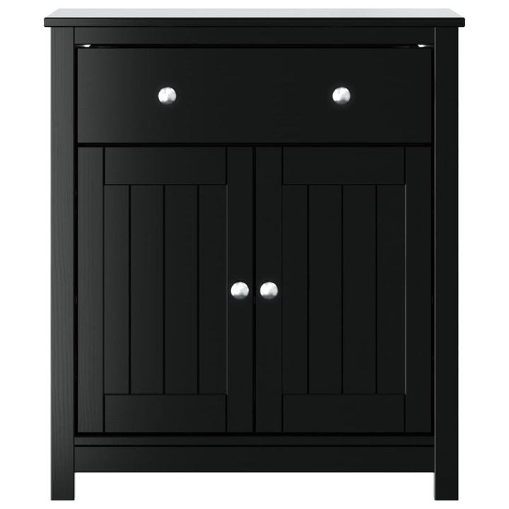 badeværelsesskab BERG 69,5x34x80 cm massivt fyrretræ sort