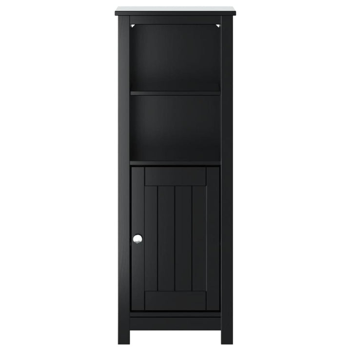 badeværelsesskab BERG 40x34x110 cm massivt fyrretræ sort