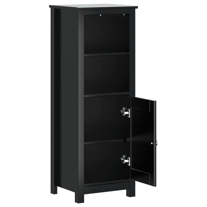 badeværelsesskab BERG 40x34x110 cm massivt fyrretræ sort