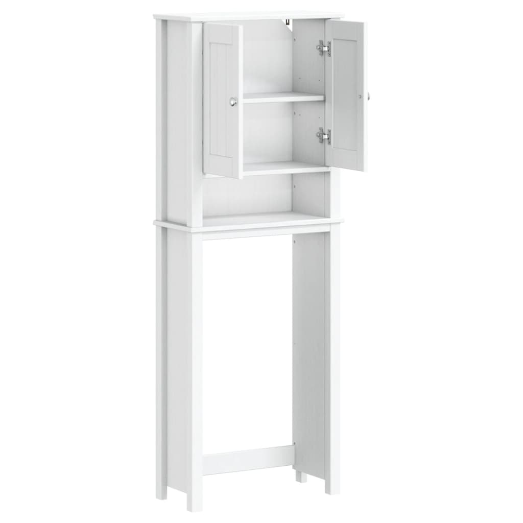 opbevaringsskab til toilet BERG 60x27x164,5 cm massivt træ hvid