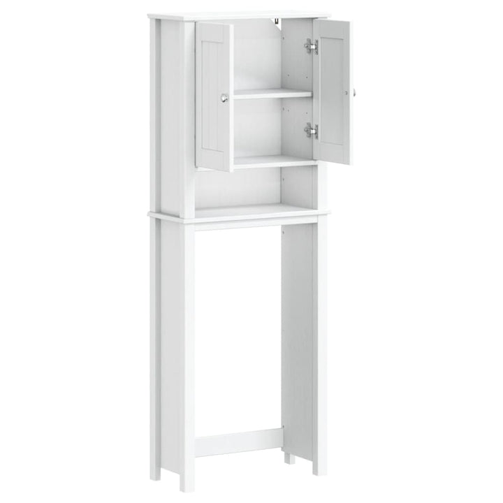 opbevaringsskab til toilet BERG 60x27x164,5 cm massivt træ hvid