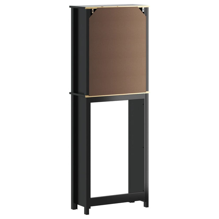 opbevaringsskab til toilet BERG 60x27x164,5 cm massivt træ sort