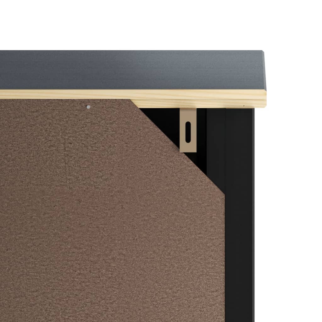opbevaringsskab til toilet BERG 60x27x164,5 cm massivt træ sort