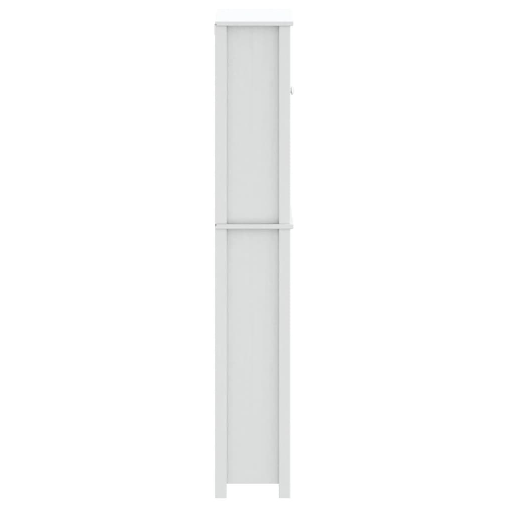 skab til badeværelse BERG 76x27x164,5 cm massivt træ hvid