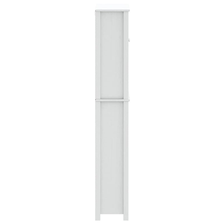 skab til badeværelse BERG 76x27x164,5 cm massivt træ hvid