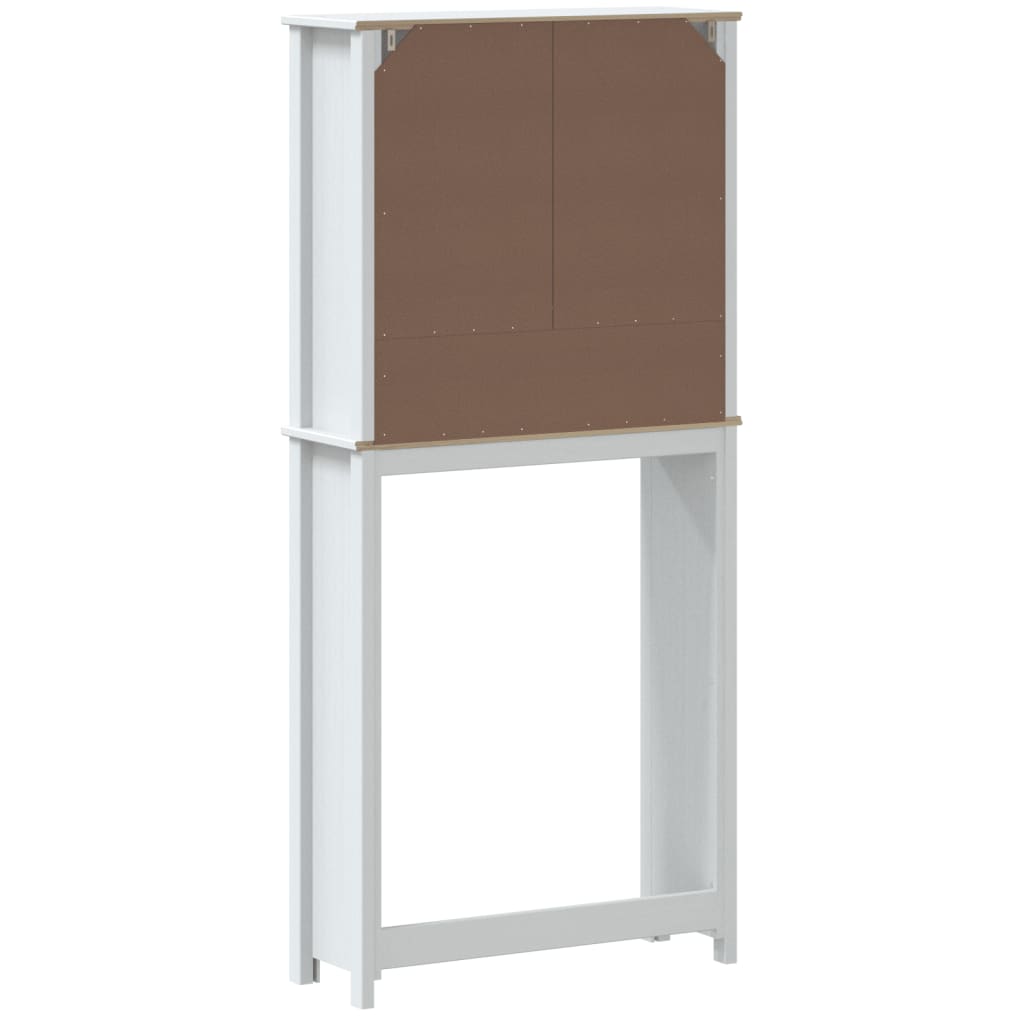 skab til badeværelse BERG 76x27x164,5 cm massivt træ hvid
