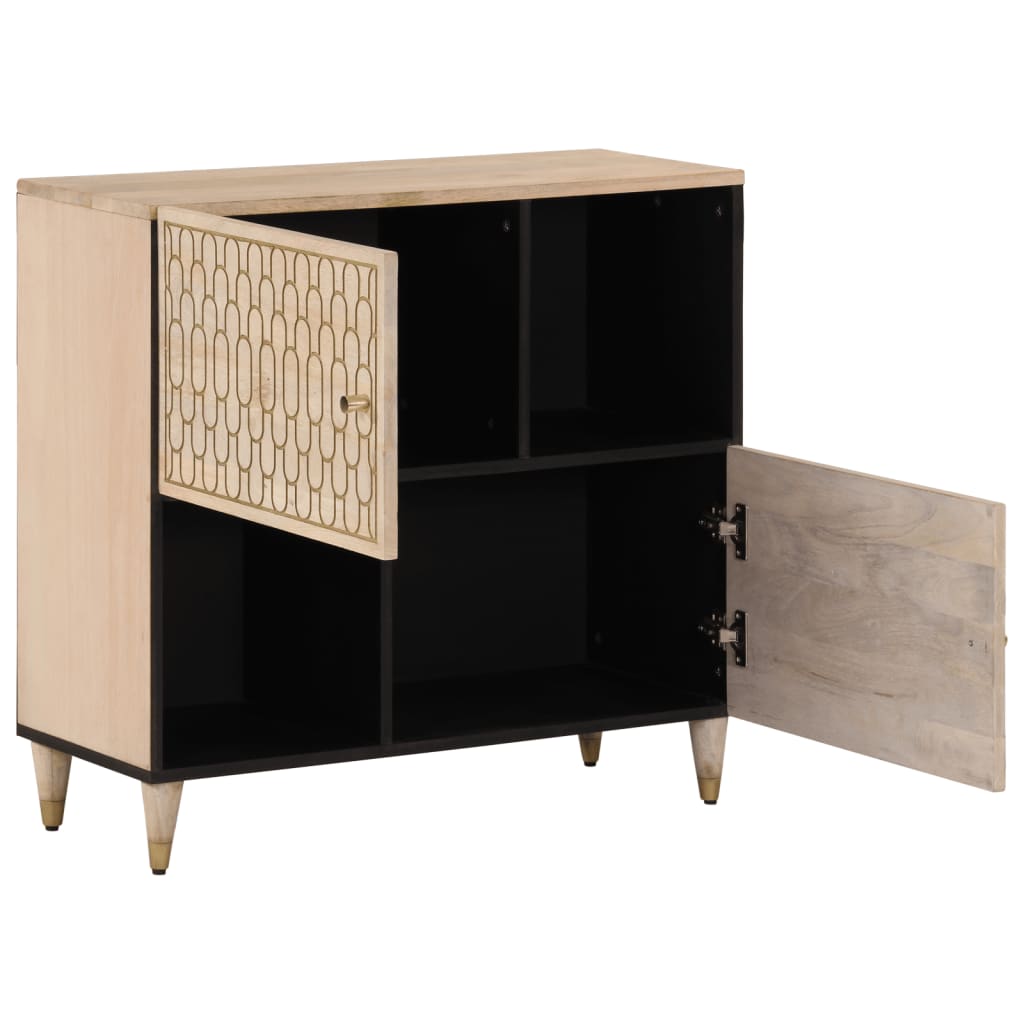 skab 80x33x75 cm massivt mangotræ