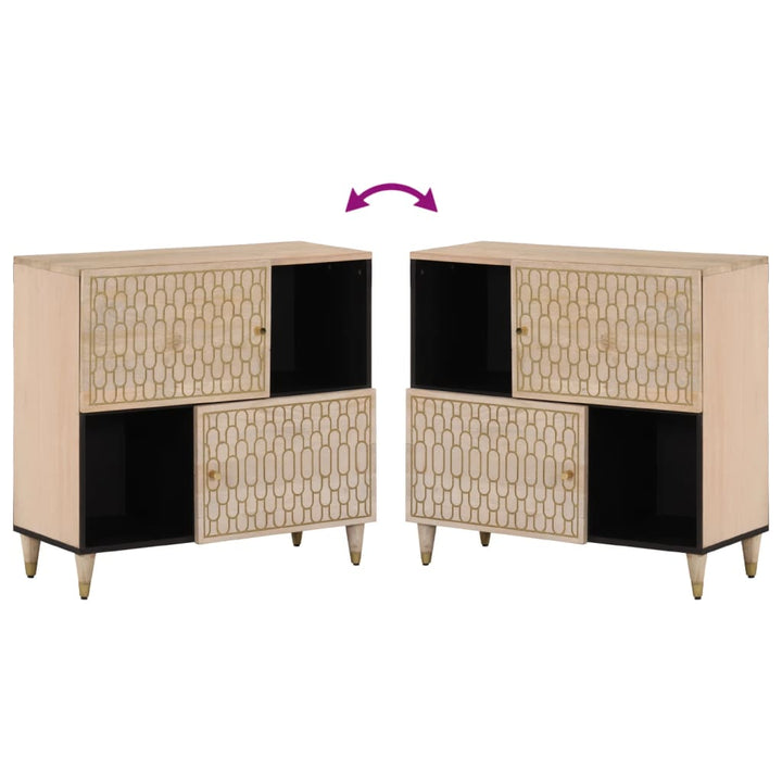 skab 80x33x75 cm massivt mangotræ