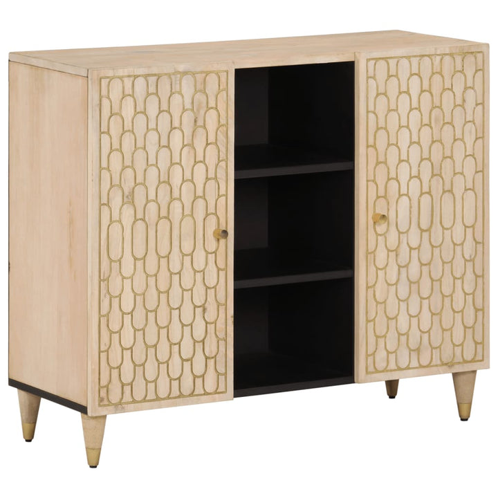 skab 90x33x75 cm massivt mangotræ