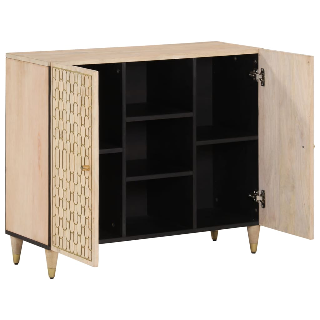 skab 90x33x75 cm massivt mangotræ
