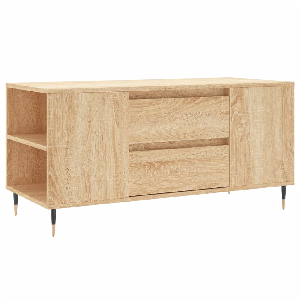 sofabord 102x44,5x50 cm konstrueret træ sonoma-eg