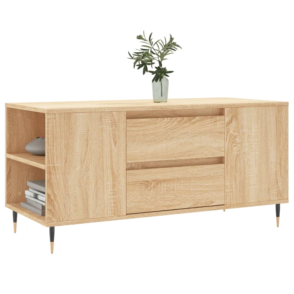sofabord 102x44,5x50 cm konstrueret træ sonoma-eg