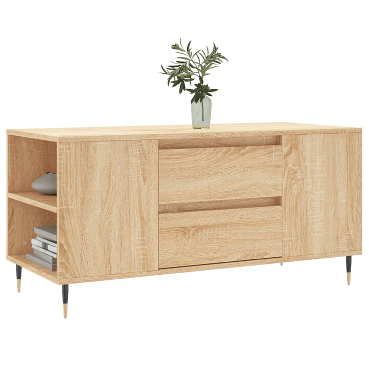 sofabord 102x44,5x50 cm konstrueret træ sonoma-eg