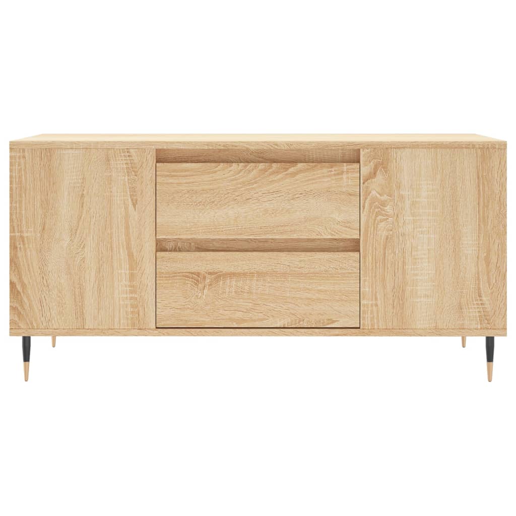 sofabord 102x44,5x50 cm konstrueret træ sonoma-eg