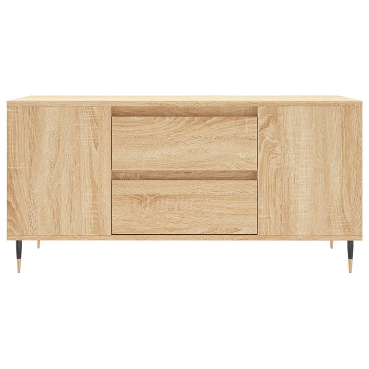 sofabord 102x44,5x50 cm konstrueret træ sonoma-eg