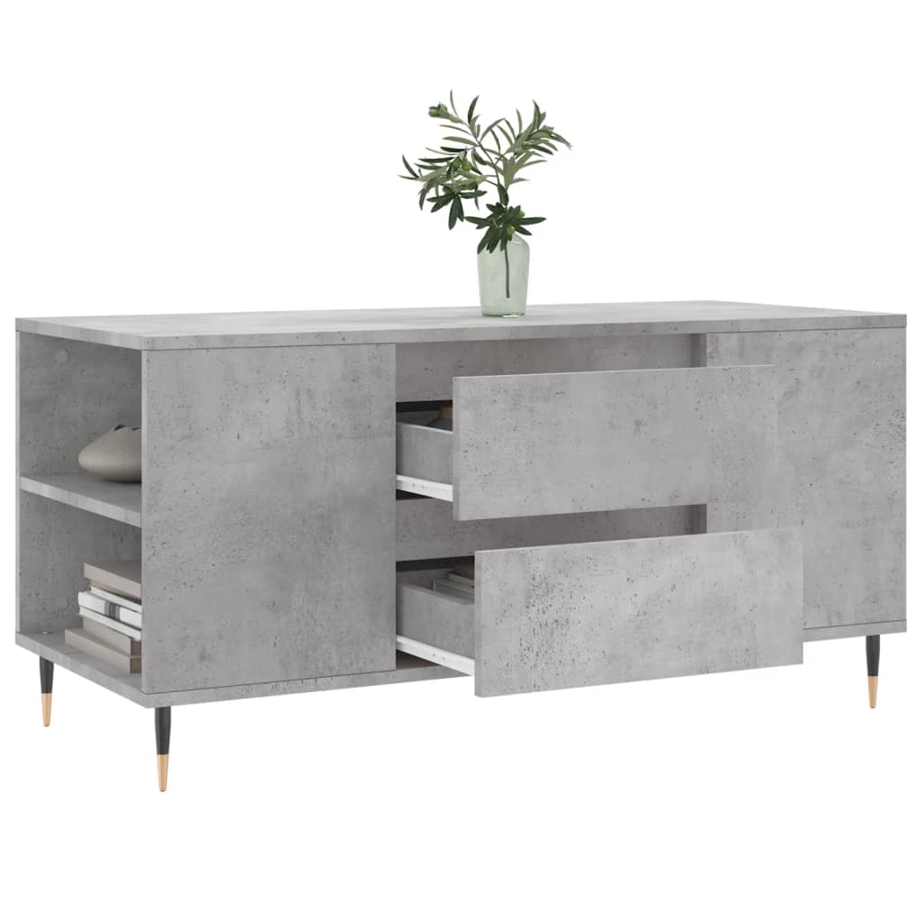 sofabord 102x44,5x50 cm konstrueret træ betongrå