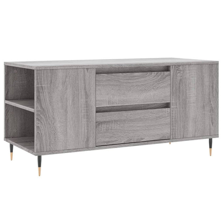 sofabord 102x44,5x50 cm konstrueret træ grå sonoma-eg