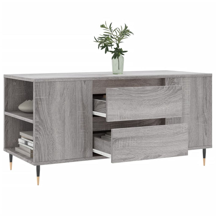 sofabord 102x44,5x50 cm konstrueret træ grå sonoma-eg