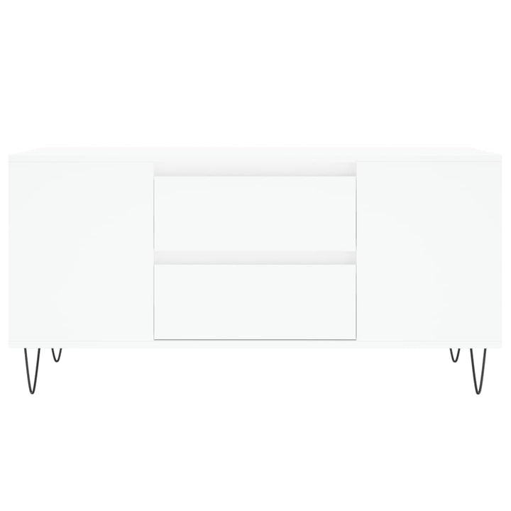 sofabord 102x44,5x50 cm konstrueret træ hvid