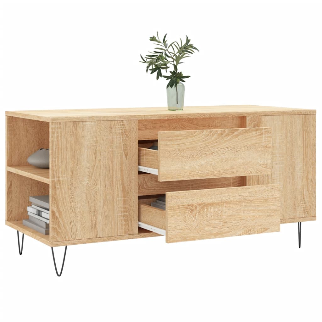 sofabord 102x44,5x50 cm konstrueret træ sonoma-eg