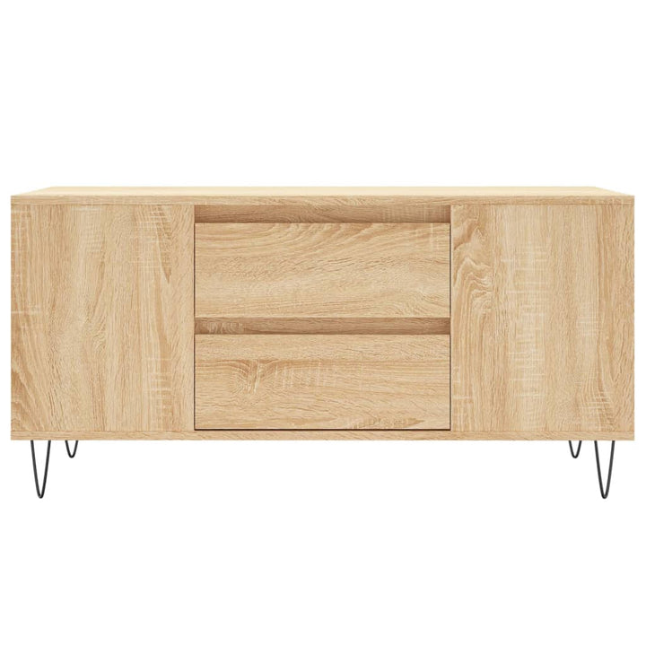 sofabord 102x44,5x50 cm konstrueret træ sonoma-eg