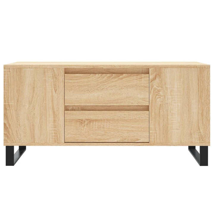 sofabord 102x44,5x50 cm konstrueret træ sonoma-eg