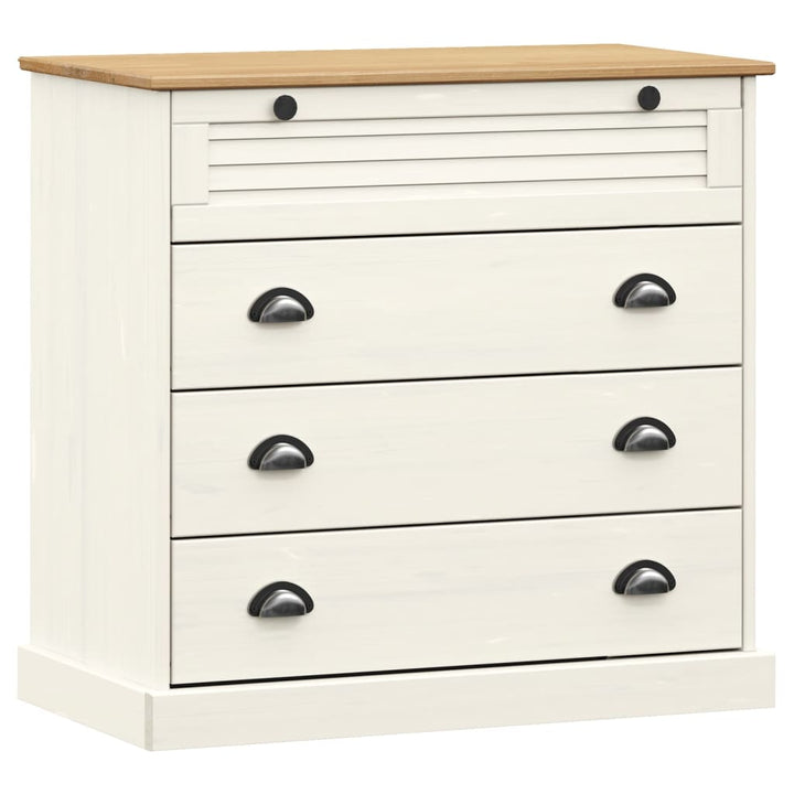 skænk VIGO 80x40x176 cm massivt fyrretræ hvid