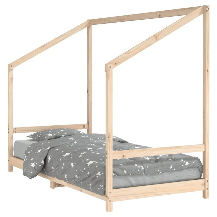 sengeramme til juniorseng 90x190 cm massivt fyrretræ